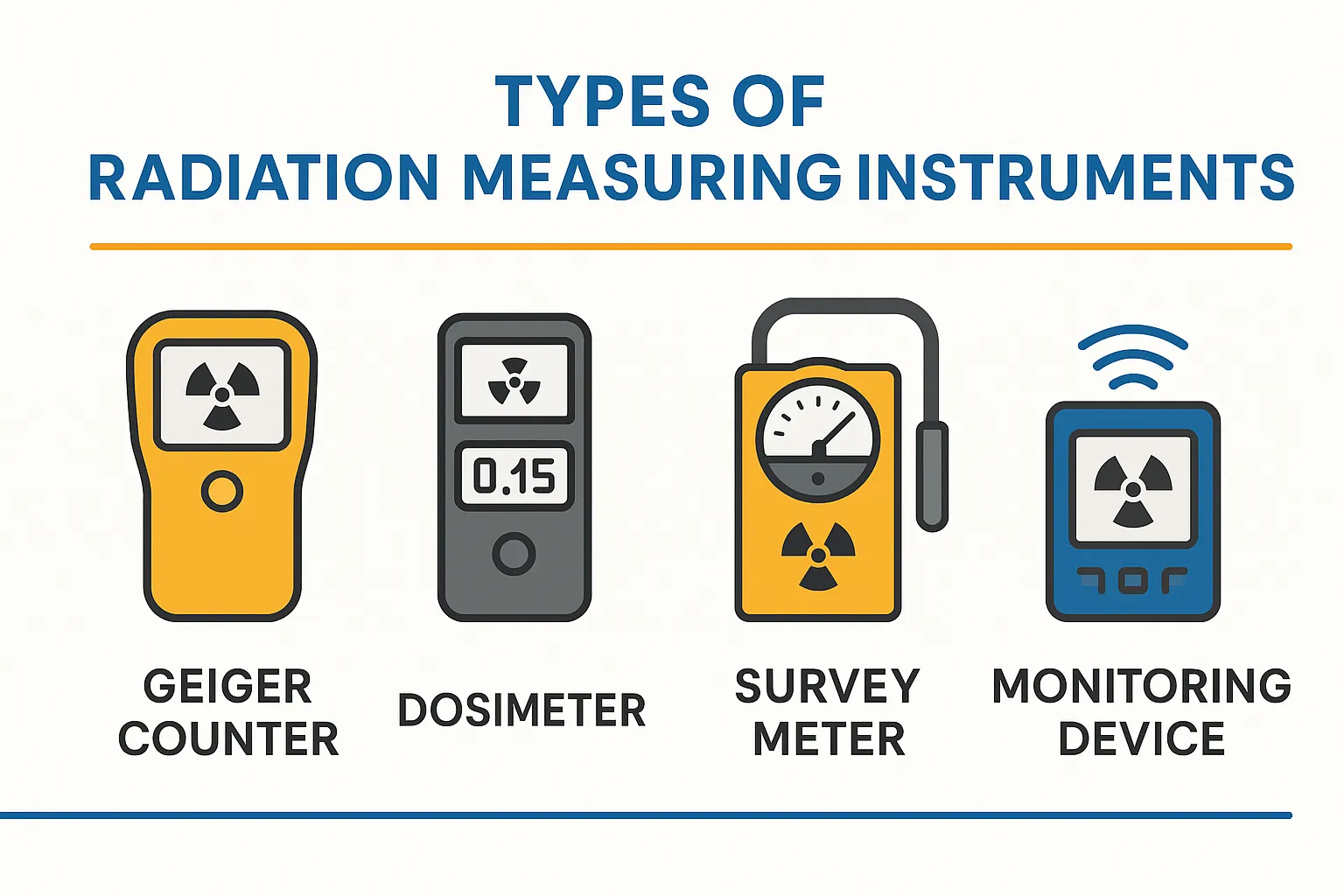 Radiation testing instruments types